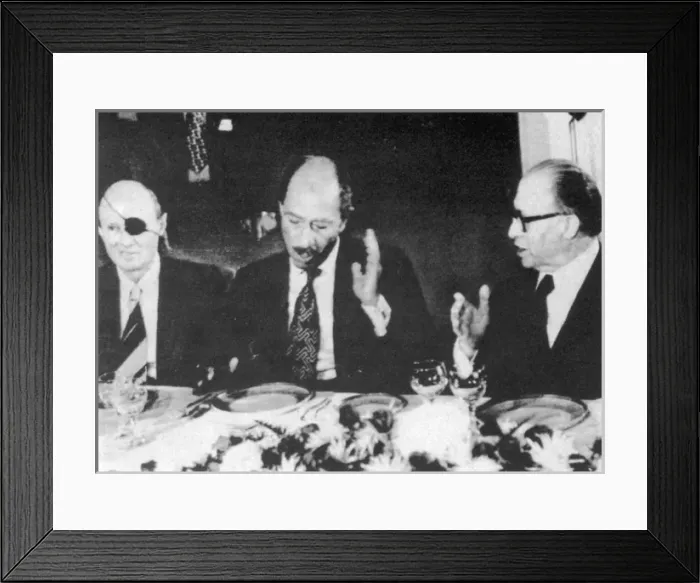 Framed Print : Anwar Sadat at a state dinner Framed Print : Anwar Sadat at a state dinner
