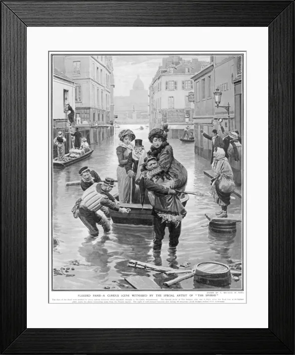 Framed Print : Flooded Paris