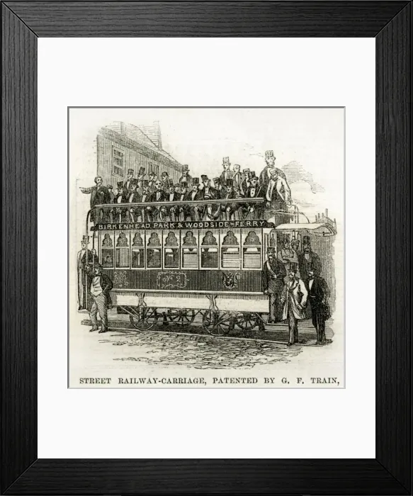 Framed Print : Horse Drawn Tram, Birkenhead Framed Print : Horse Drawn Tram, Birkenhead