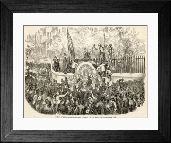 Framed Print : Public Drinking Fountain 1859 Framed Print : Public Drinking Fountain 1859