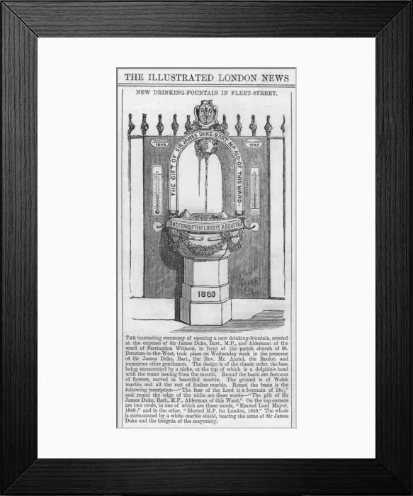 Framed Print : Fleet Street drinking fountain Framed Print : Fleet Street drinking fountain