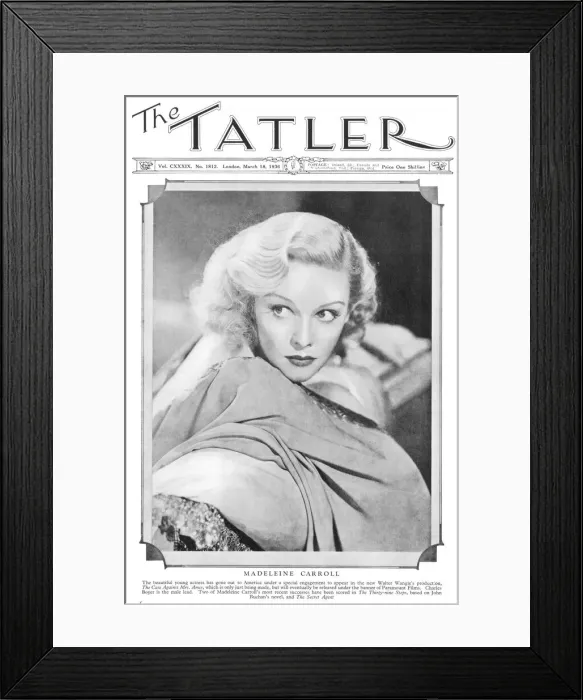 Framed Print : Tatler front-cover: Madeleine Carroll