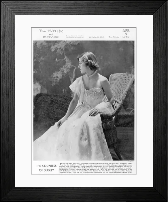 Framed Print : Tatler front-cover: The Countess of Dudley Framed Print : Tatler front-cover: The Countess of Dudley
