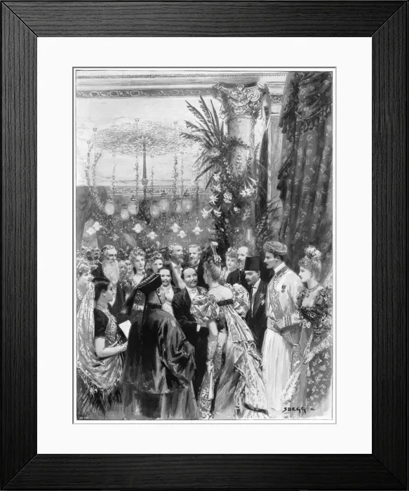Framed Print : King of Siam at reception 1897 Framed Print : King of Siam at reception 1897