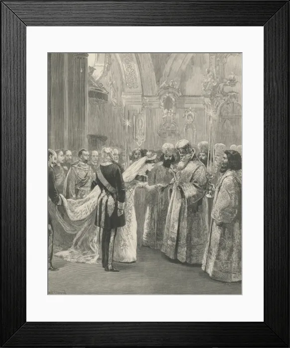 Framed Print : The Imperial wedding at St. Petersburg