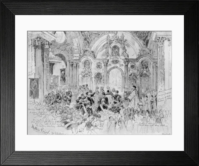 Framed Print : The Imperial wedding at St. Petersburg
