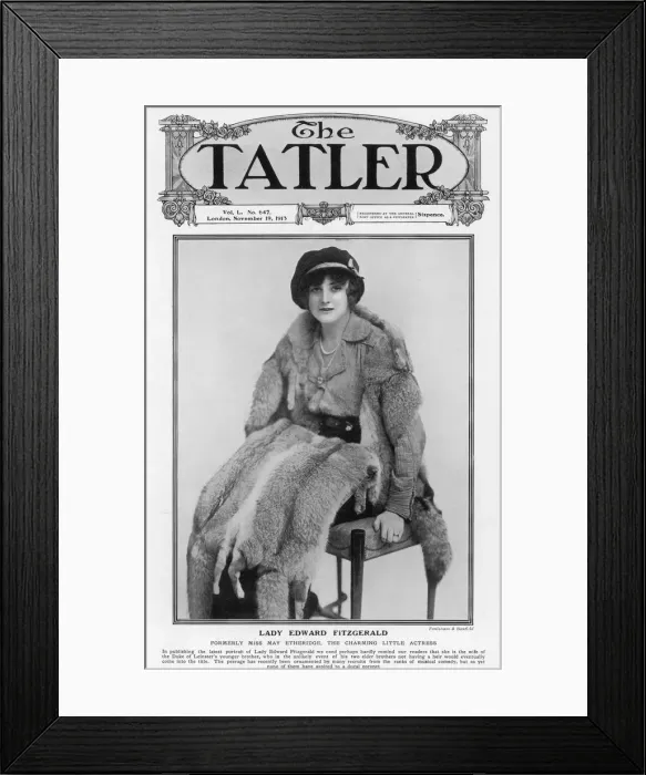 Framed Print : Tatler front-cover: Lady Edward Fitzgerald