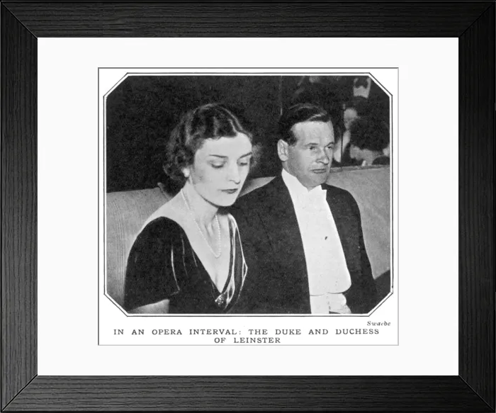 Framed Print : The Duke and Duchess of Leinster at the opera Framed Print : The Duke and Duchess of Leinster at the opera