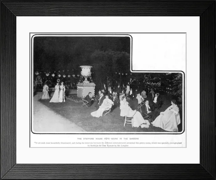 Framed Print : The Stafford House Fete - scene in the gardens