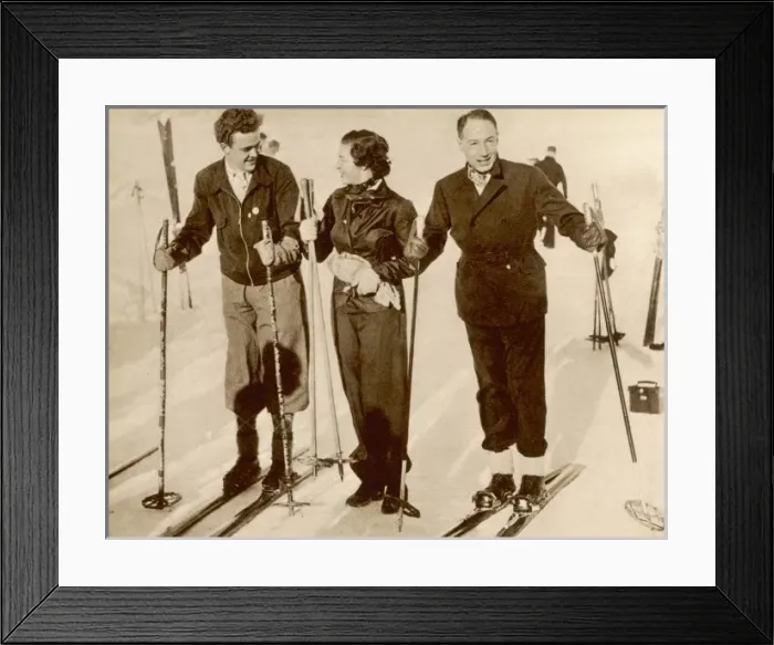 Framed Print : Skiing in St Moritz Framed Print : Skiing in St Moritz
