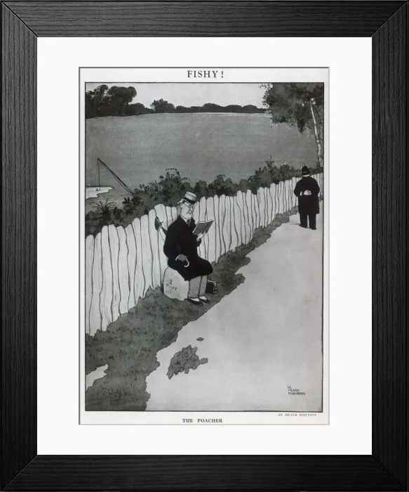 Framed Print : Fishy! by W. Heath Robinson Framed Print : Fishy! by W. Heath Robinson