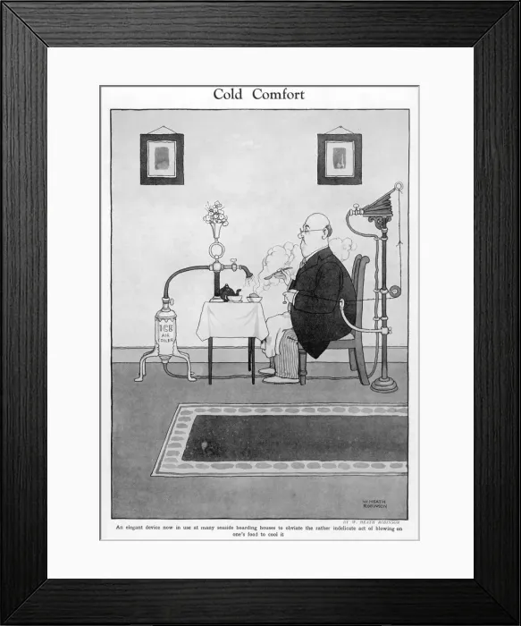 Framed Print : Cold Comfort by W. Heath Robinson