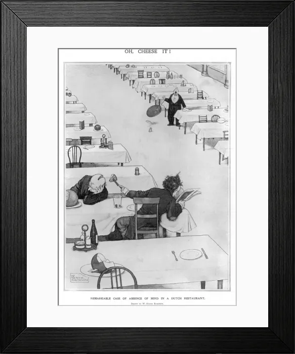 Framed Print : Oh, Cheese it! by W. Heath Robinson Framed Print : Oh, Cheese it! by W. Heath Robinson