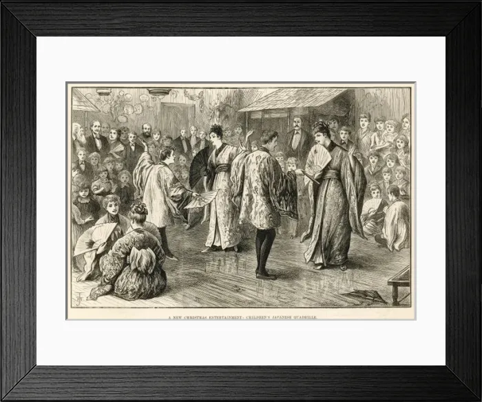 Framed Print : A new Christmas Entertainment: Childrens Japanese Quadrille Framed Print : A new Christmas Entertainment: Childrens Japanese Quadrille