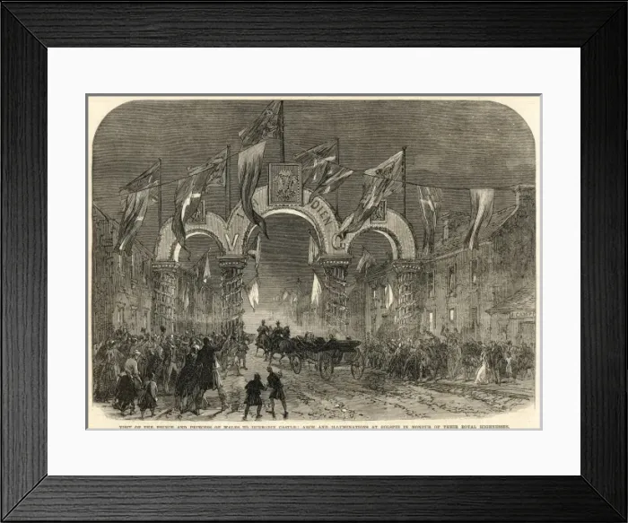 Framed Print : Royal visit to Dunrobin Castle 1866 Framed Print : Royal visit to Dunrobin Castle 1866