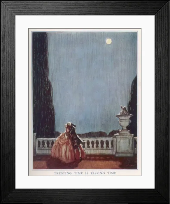 Framed Print : Trysting Time is Kissing Time by Wilton Williams