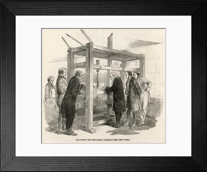 Framed Print : Re-Cutting the Koh-I-Noor Diamond Framed Print : Re-Cutting the Koh-I-Noor Diamond