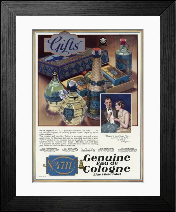 Framed Print : Advert for 4711 Eau de Cologne 1931 Framed Print : Advert for 4711 Eau de Cologne 1931