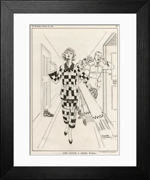 Framed Print : And Never a Cross Word by Howard K. Elcock Framed Print : And Never a Cross Word by Howard K. Elcock