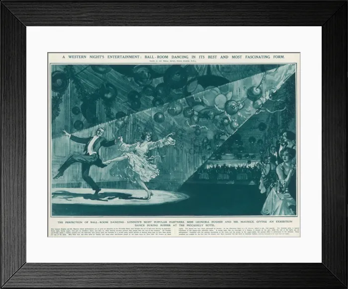 Framed Print : Ball-room dancing at the Piccadilly Hotel, London Framed Print : Ball-room dancing at the Piccadilly Hotel, London