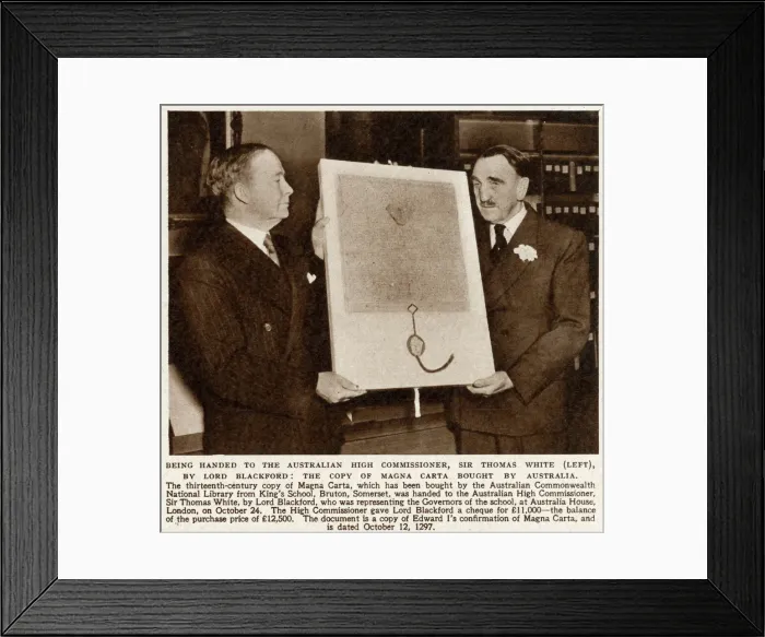 Framed Print : 1297 copy of the Magna Carta sold to Australia Framed Print : 1297 copy of the Magna Carta sold to Australia