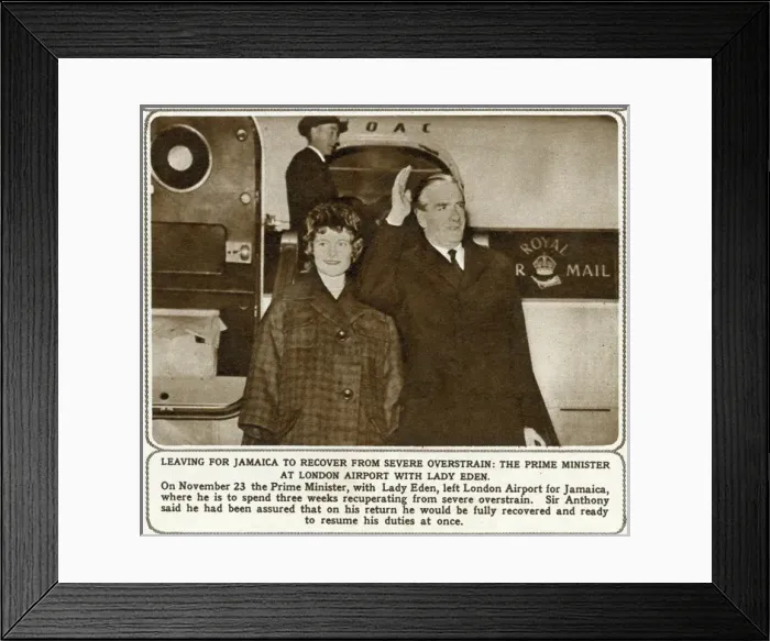 Framed Print : Anthony Eden Flies to Jamaica Framed Print : Anthony Eden Flies to Jamaica