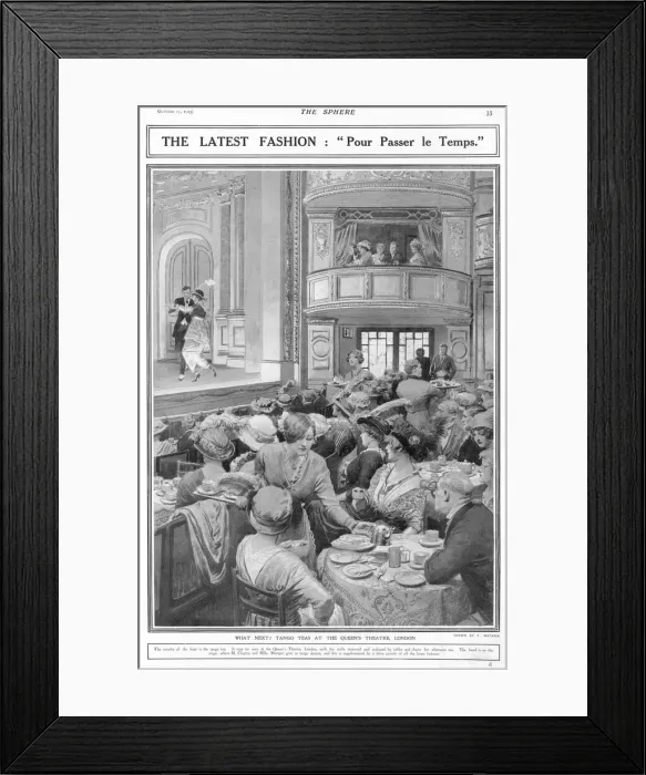 Framed Print : Tango teas at the Queens Theatre, London Framed Print : Tango teas at the Queens Theatre, London