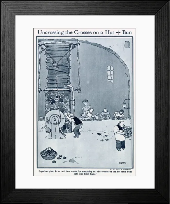 Framed Print : Uncrossing the Crosses on a Hot + Bun