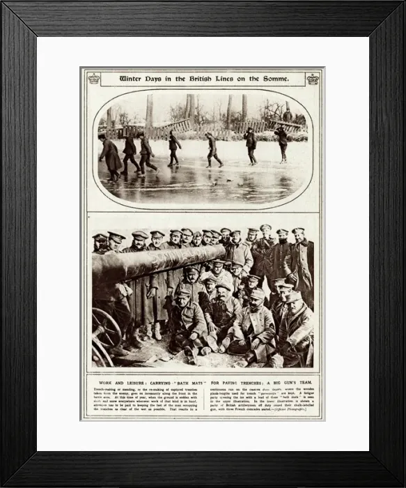 Framed Print : Winter in the British Lines on the Somme 1917 Framed Print : Winter in the British Lines on the Somme 1917