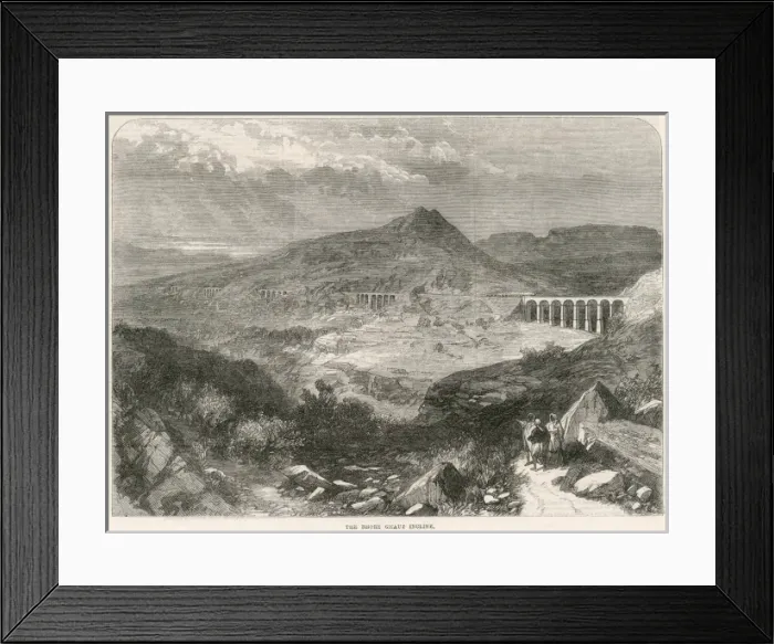 Framed Print : The Bhore Ghaut incline, India