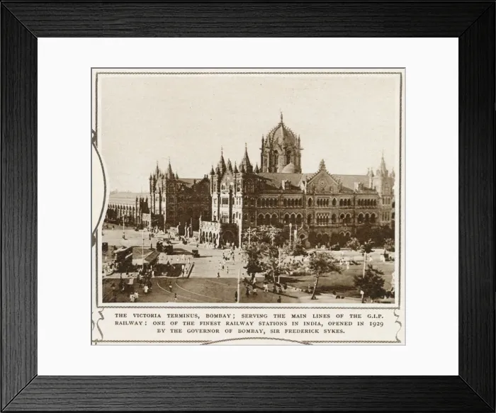 Framed Print : The Victoria Terminus, Bombay Framed Print : The Victoria Terminus, Bombay