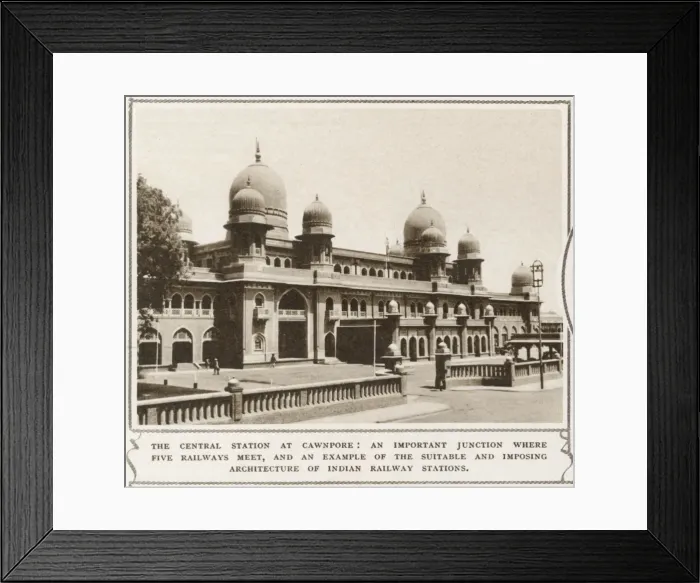 Framed Print : The Central Station at Cawnpore, India Framed Print : The Central Station at Cawnpore, India
