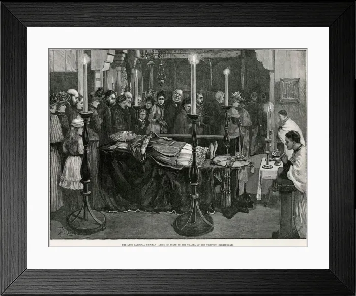 Framed Print : Cardinal Newman Lying in State Framed Print : Cardinal Newman Lying in State