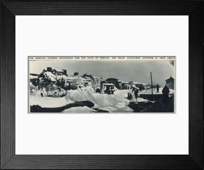 Framed Print : Orient Express in Snow