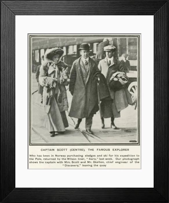 Framed Print : Captain Scott returning from a shopping expedition in Norway Framed Print : Captain Scott returning from a shopping expedition in Norway