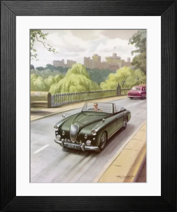 Framed Print : Prince Philip at the Wheel Framed Print : Prince Philip at the Wheel