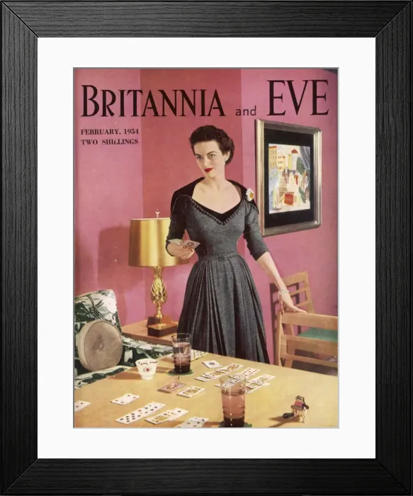 Framed Print : Britannia and Eve front cover, February 1954 Framed Print : Britannia and Eve front cover, February 1954