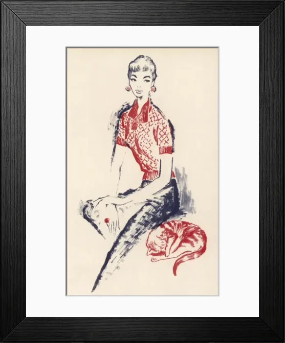 Framed Print : Laceknit in Two-ply Framed Print : Laceknit in Two-ply