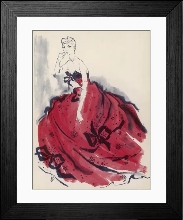 Framed Print : Hartnell ballgown