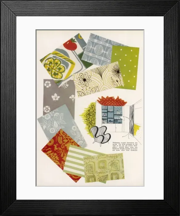 Framed Print : Wallpaper, 1954 Framed Print : Wallpaper, 1954