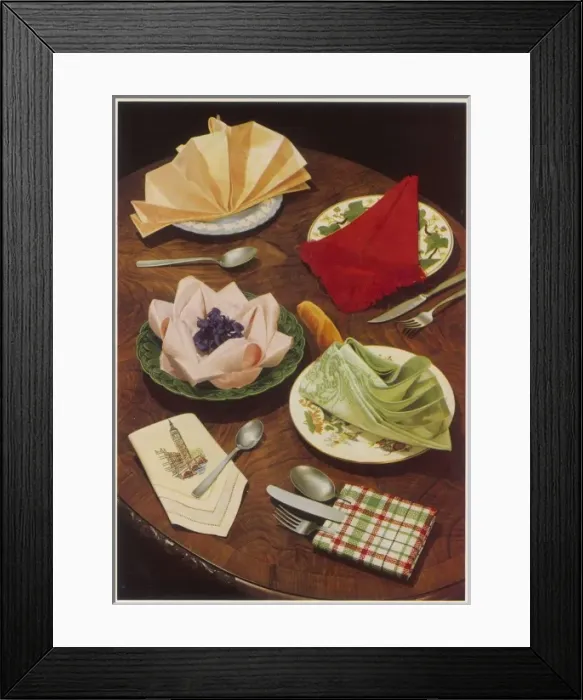 Framed Print : Table napkins Framed Print : Table napkins