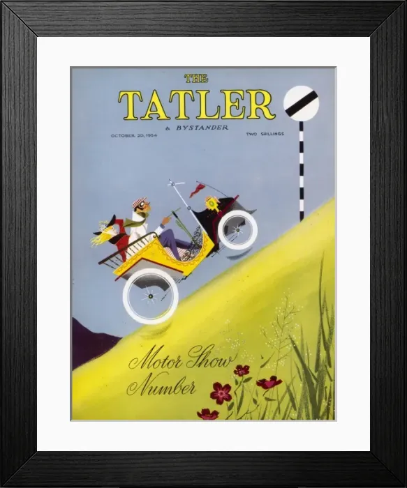 Framed Print : Tatler Motor Show Number 1954