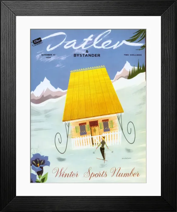 Framed Print : Tatler Winter Sports Number 1954 Framed Print : Tatler Winter Sports Number 1954
