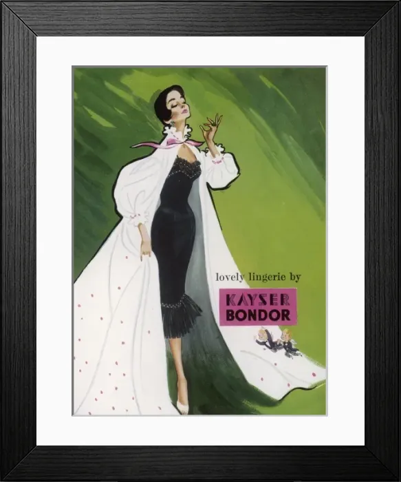 Framed Print : Kayser Bondor lingerie advertisement Framed Print : Kayser Bondor lingerie advertisement