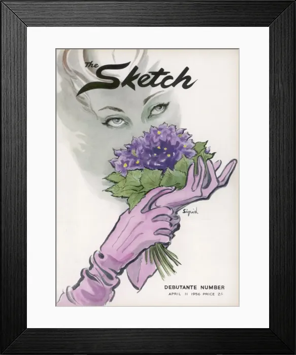 Framed Print : The Sketch debutante number front cover 1956 Framed Print : The Sketch debutante number front cover 1956