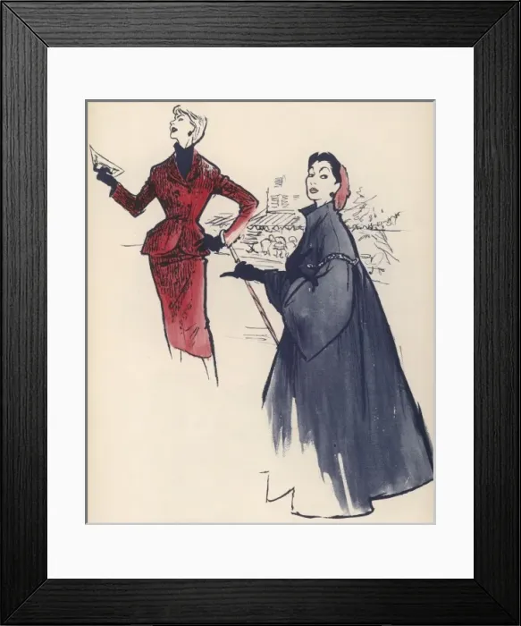 Framed Print : A suit and a coat for August, 1954