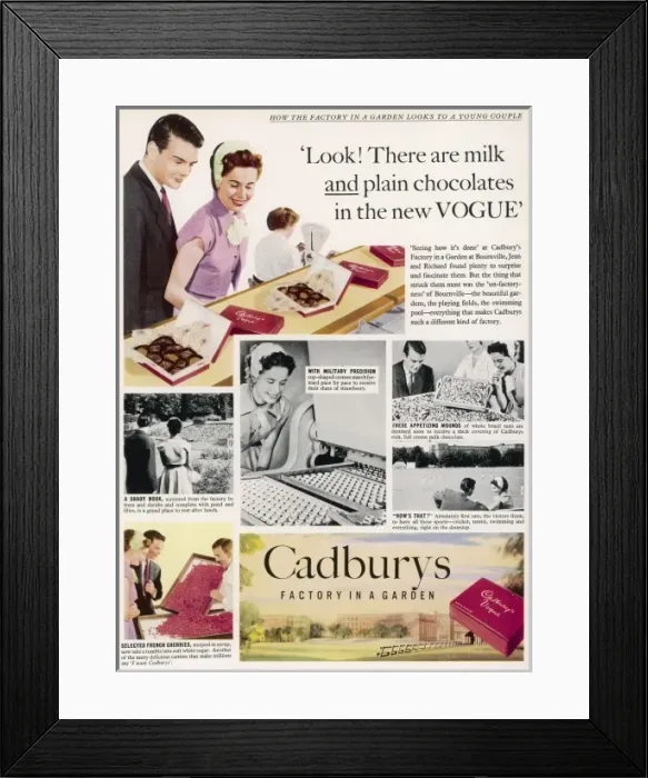 Framed Print : Cadburys advertisement, 1954