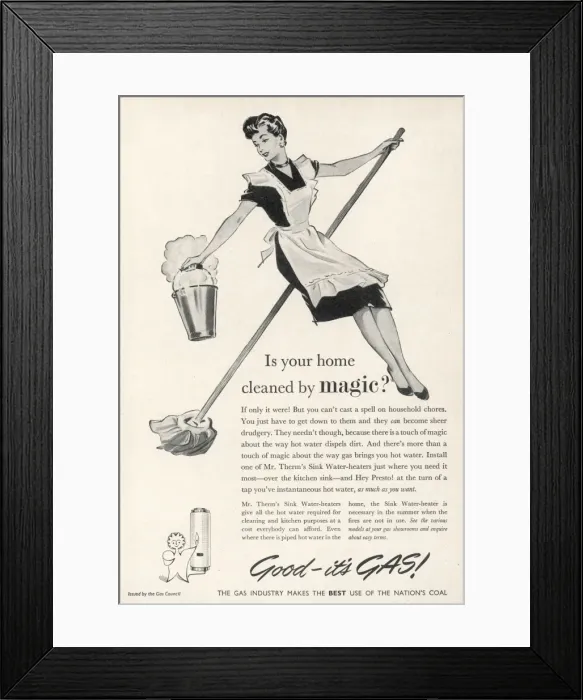Framed Print : Gas Council advertisement 1954 Framed Print : Gas Council advertisement 1954