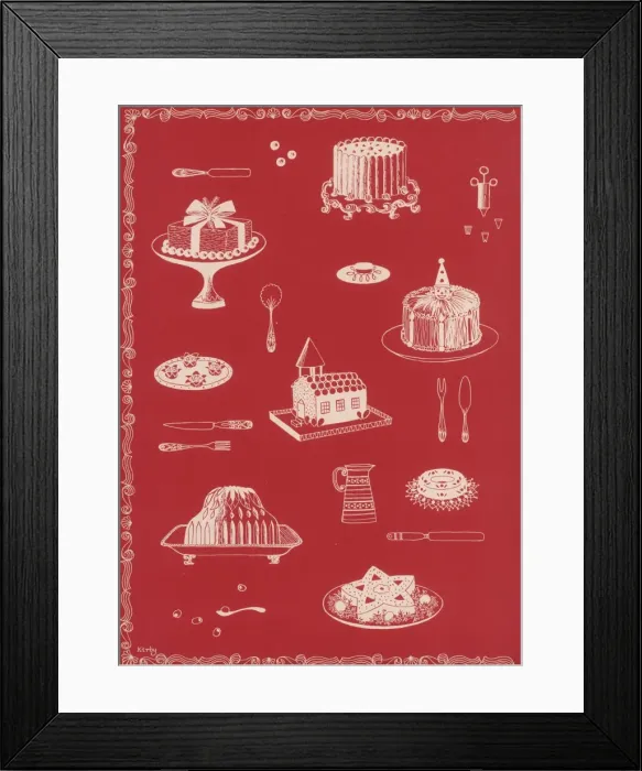 Framed Print : Christmas food, 1954 Framed Print : Christmas food, 1954