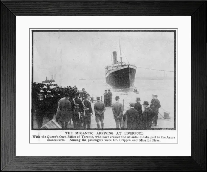 Framed Print : SS Megantic arriving in Liverpool Framed Print : SS Megantic arriving in Liverpool